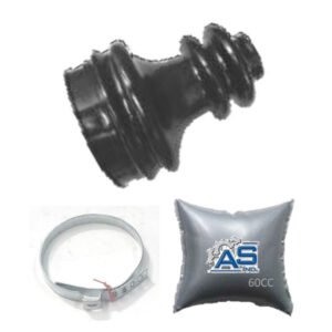 FUELLE DE SEMIEJE AS LADO CAJA KIT CON ABRAZADERAS METALICAS Y ACEITE DE TRANSMISION
