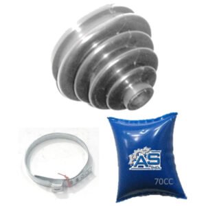 FUELLE DE SEMIEJE AS LADO RUEDA KIT CON ABRAZADERAS METALICAS Y GRASA DE MOLIBDENO