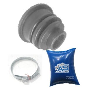 FUELLE DE SEMIEJE AS LADO CAJA PALIER CORTO NITRILO KIT CON ABRAZADERAS METALICAS Y GRASA DE MOLIBDENO